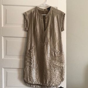 J. Crew Soft Lame Shirtdress, Size 4
